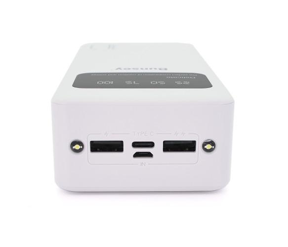 Повербанк Bunsey BY-12 30000 mAh Micro USB Type-C 2USB/Type-C QC22.5W/PD20W White (DR012235) - фото 2