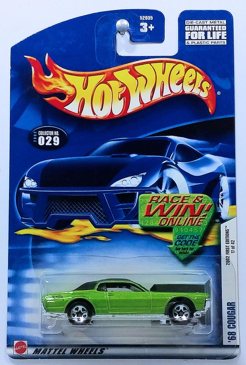 Игрушечная машинка Hot Wheels '68 Cougar Mercury 2002 First Editions №029 (52935) Игрушечная машинка Hot Wheels '68 Cougar Mercury 2002 First Editions №029 (52935)