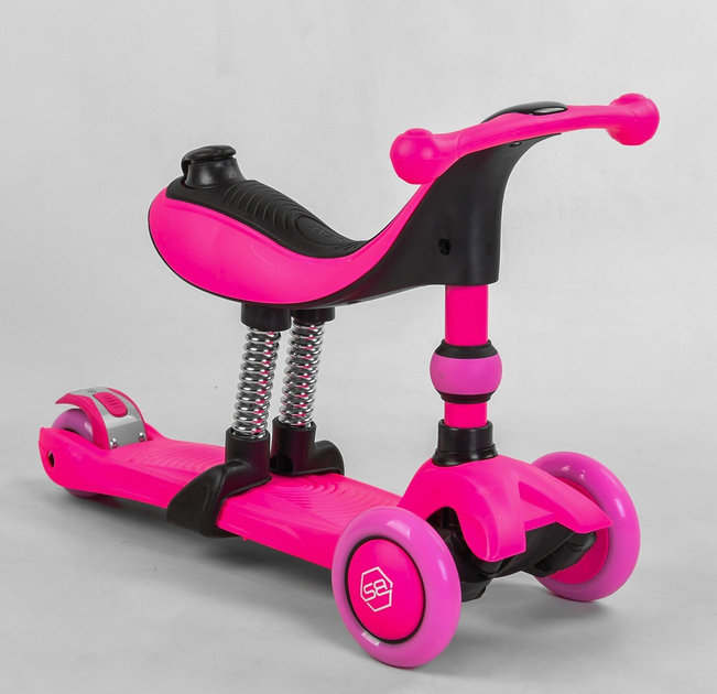 Самокат-велобег трехколесный Best Scooter BS-23180/4 3в1 3 колеса PU со светом/сиденье/амортизаторы/родительская ручка (25248000) - фото 5 Самокат-велобег трехколесный Best Scooter BS-23180/4 3в1 3 колеса PU со светом/сиденье/амортизаторы/родительская ручка (25248000) - фото 5