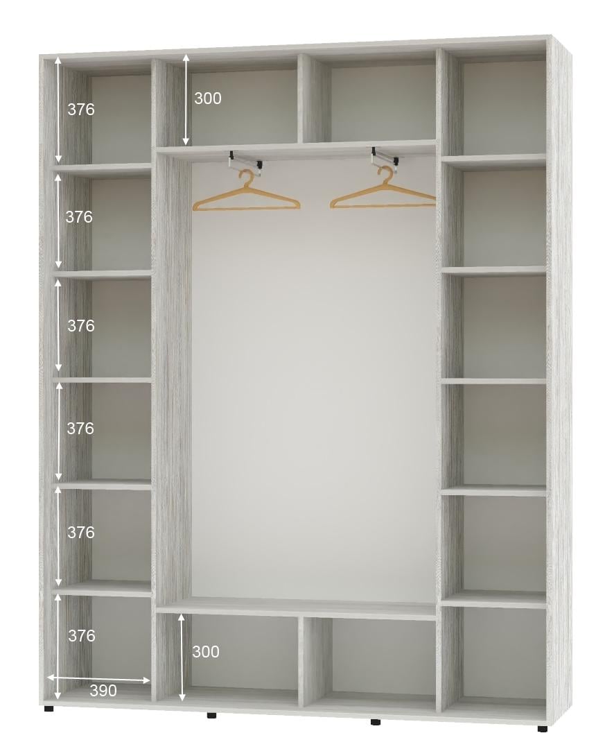 Шкаф-купе трехдверный Алекса ШК-05 ДСП 210х45х250 см Сосна натти - фото 2