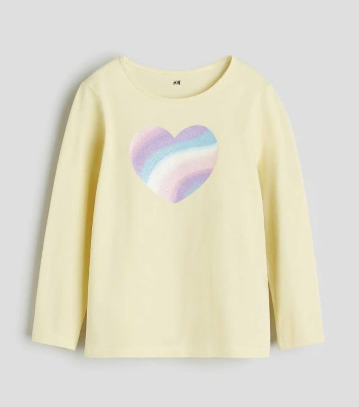 Лонгслив для девочки H&M 92 см Желтый (281)