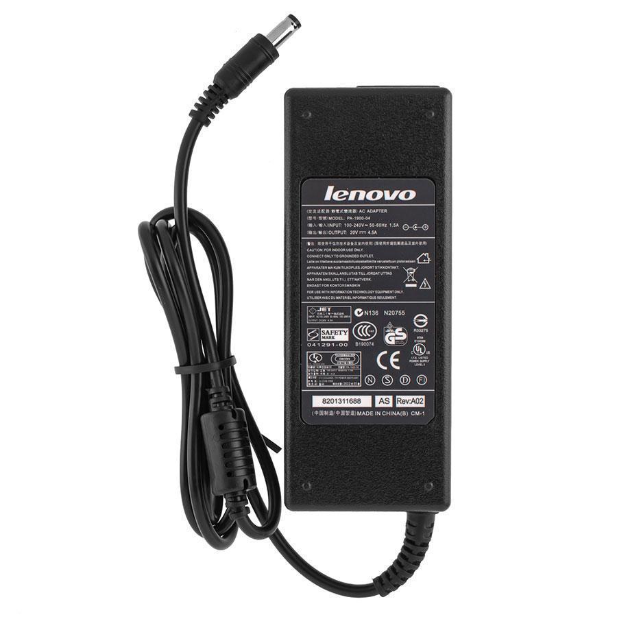 Блок живлення для ноутбука Lenovo 20V 4,5A 90W 3 hole прямий роз'єм без кабеля 5,5х2,5 мм Black (216842)