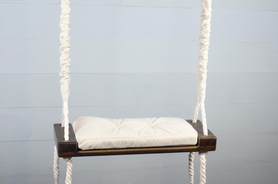 Качели детские внутренние Christyle подушкой 50х20 см Коричневый (15863)