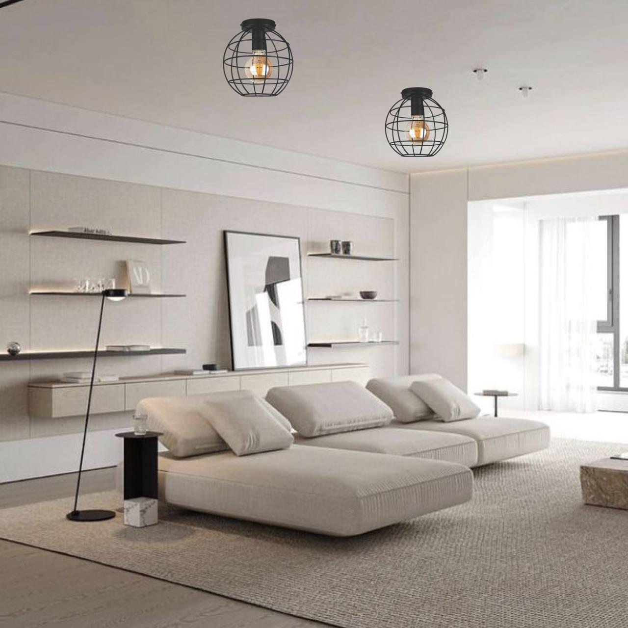 Светильник в стиле лофт Черный (56-XPR2175F-1 BK) - фото 4 Светильник в стиле лофт Черный (56-XPR2175F-1 BK) - фото 4