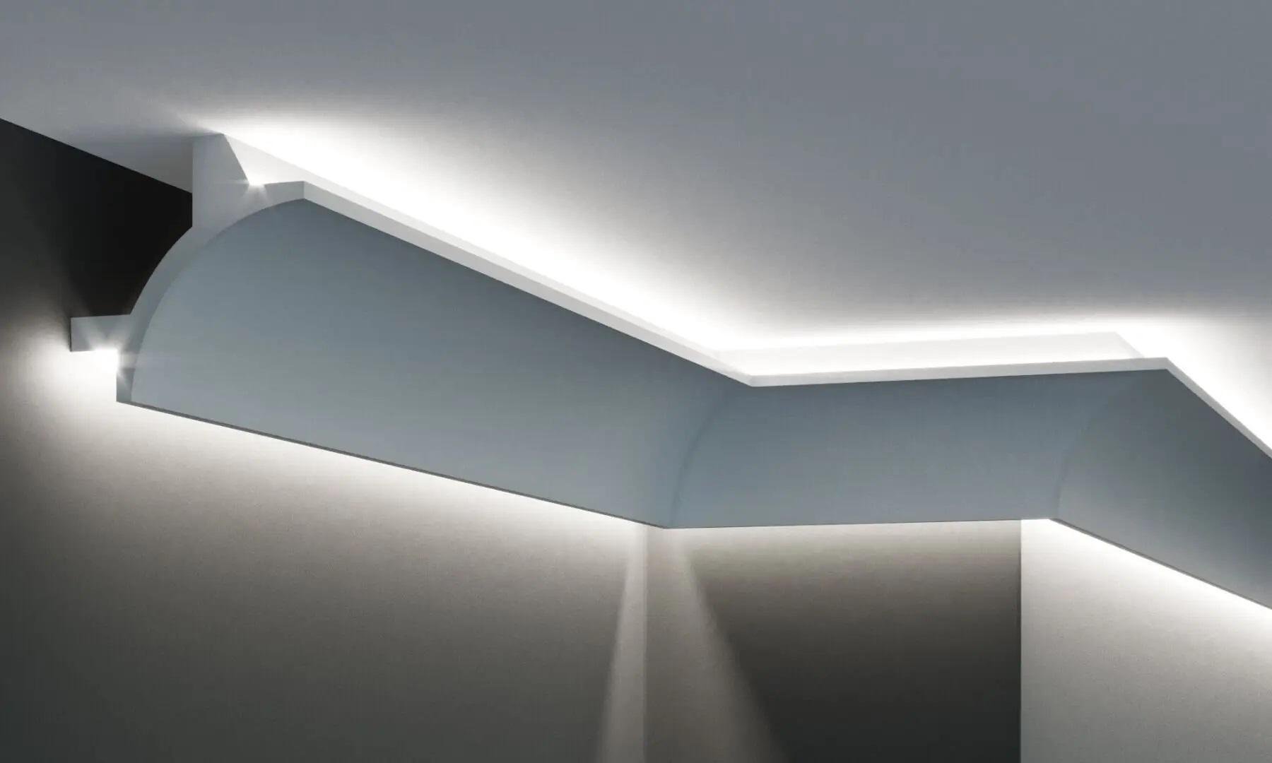 Карниз полиуретановый Tesori для LED освещения 90x90x2000 мм (KF 703) - фото 1