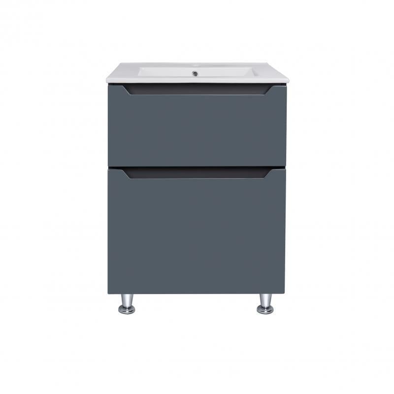 Комплект Q-tap Scorpio тумба підлогова/раковина врізна Graphite (QT1471TNВ6023060CG)