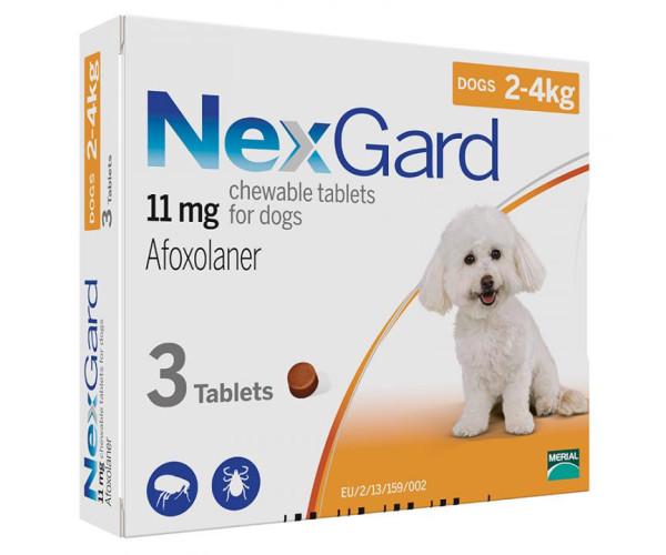 Таблетки від бліх та кліщів Boehringer Ingelheim Нексгард жувальний 2-4 кг 1 таб.