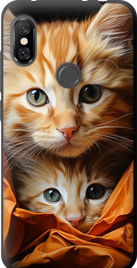 Чехол на Xiaomi Redmi Note 6 Pro Котики 2 (5664b-1551-42517)