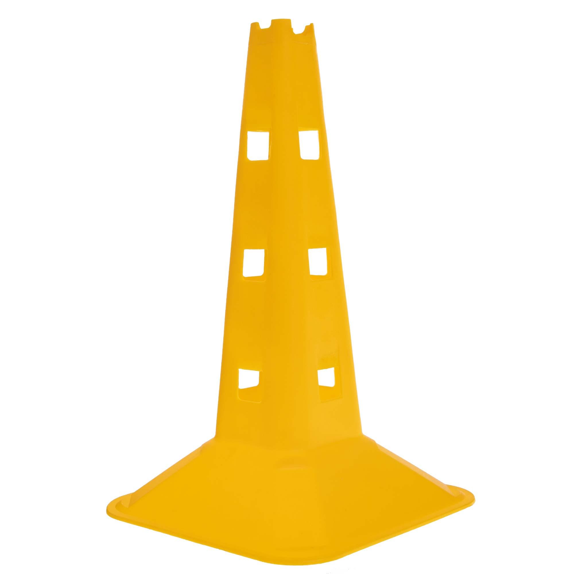 Фішка спортивна для тренувань з отворами для штанги Zelart SP-Sport C-7160 38 см Жовтий (DR007451)