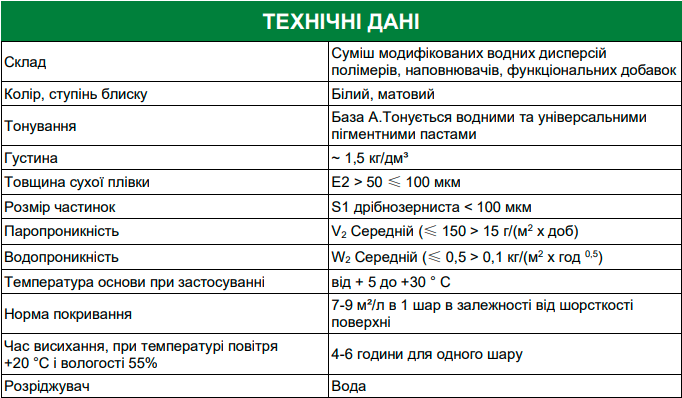 Фасадная акриловая краска ТМ Green Line Fasad CLASSIC 5 л 7 кг (PPUA979545) - фото 2