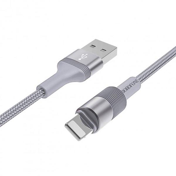 Кабель Borofone BX21 Outstanding USB to Lightning 2.4A 1 м Grey (BX21LMG)
