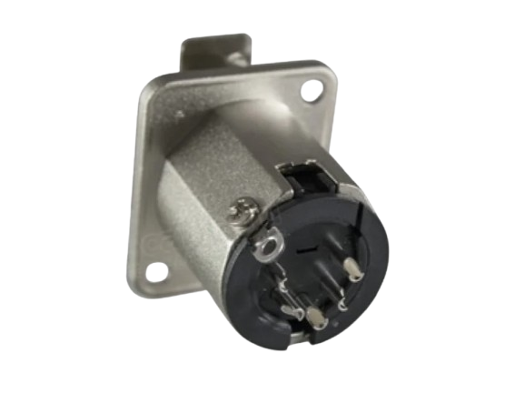 Гніздо на панель AMPHENOL AC5FDZ XLR 5 фланець D-типу 5 контактів метал Нікель (000000556) - фото 2