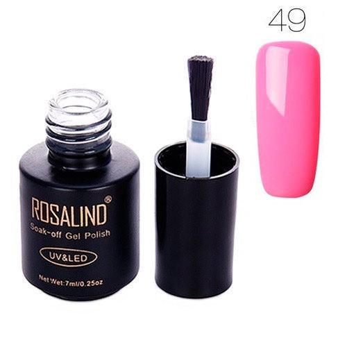 Гель-лак для ногтей маникюра Rosalind 7 мл шеллак для UV LED 49 Pink (313102)