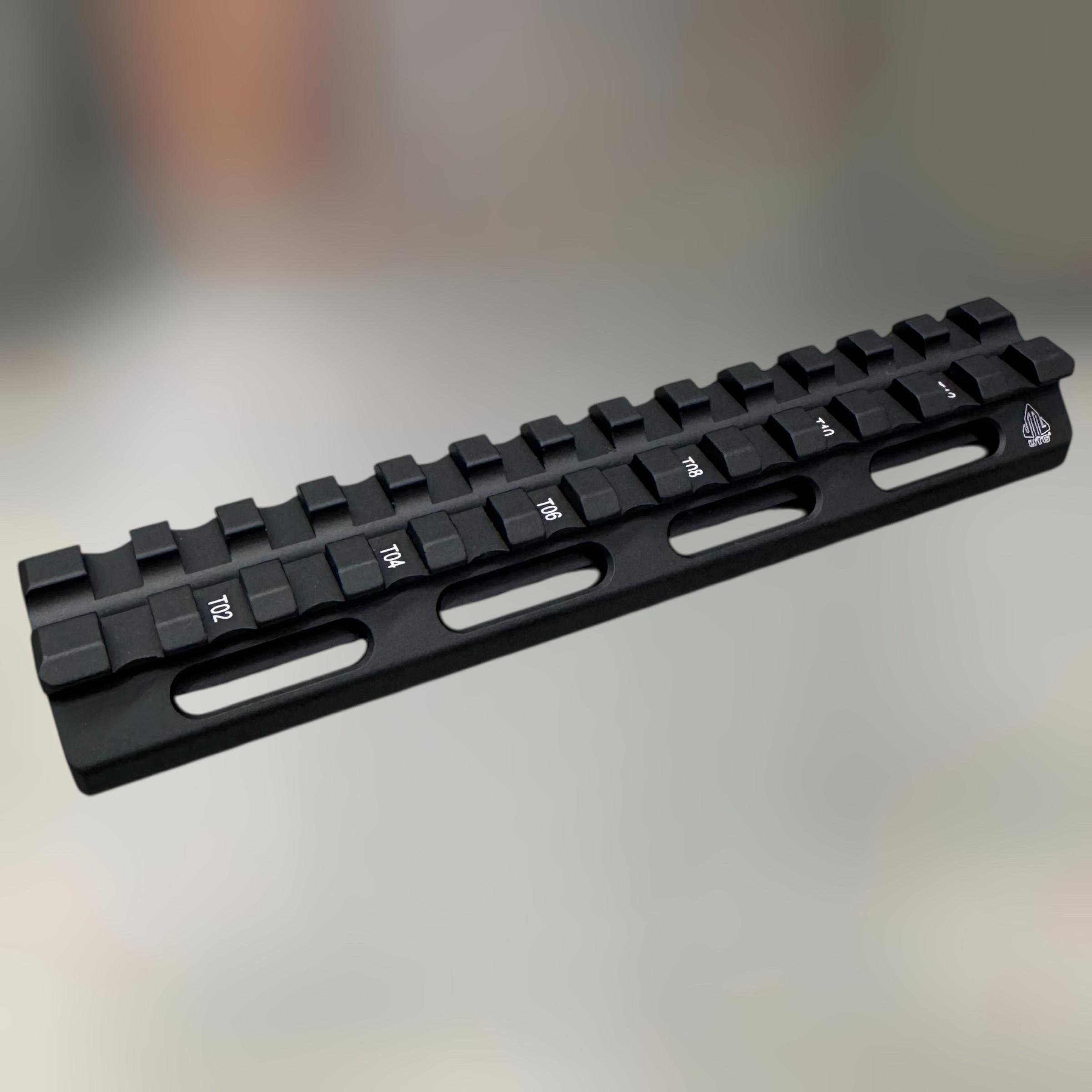 Компенсатор висоти Leapers UTG Universal 12,7x140 мм 13 слотів Weaver/Picatinny (MT-RSX5L) - фото 2 Компенсатор висоти Leapers UTG Universal 12,7x140 мм 13 слотів Weaver/Picatinny (MT-RSX5L) - фото 2