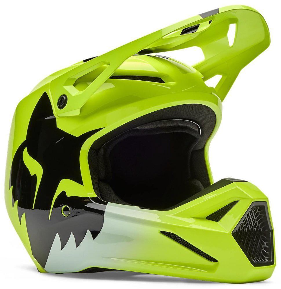 Мотошлем Fox V1 Helmet SHIELD M Flo Yellow (50526)