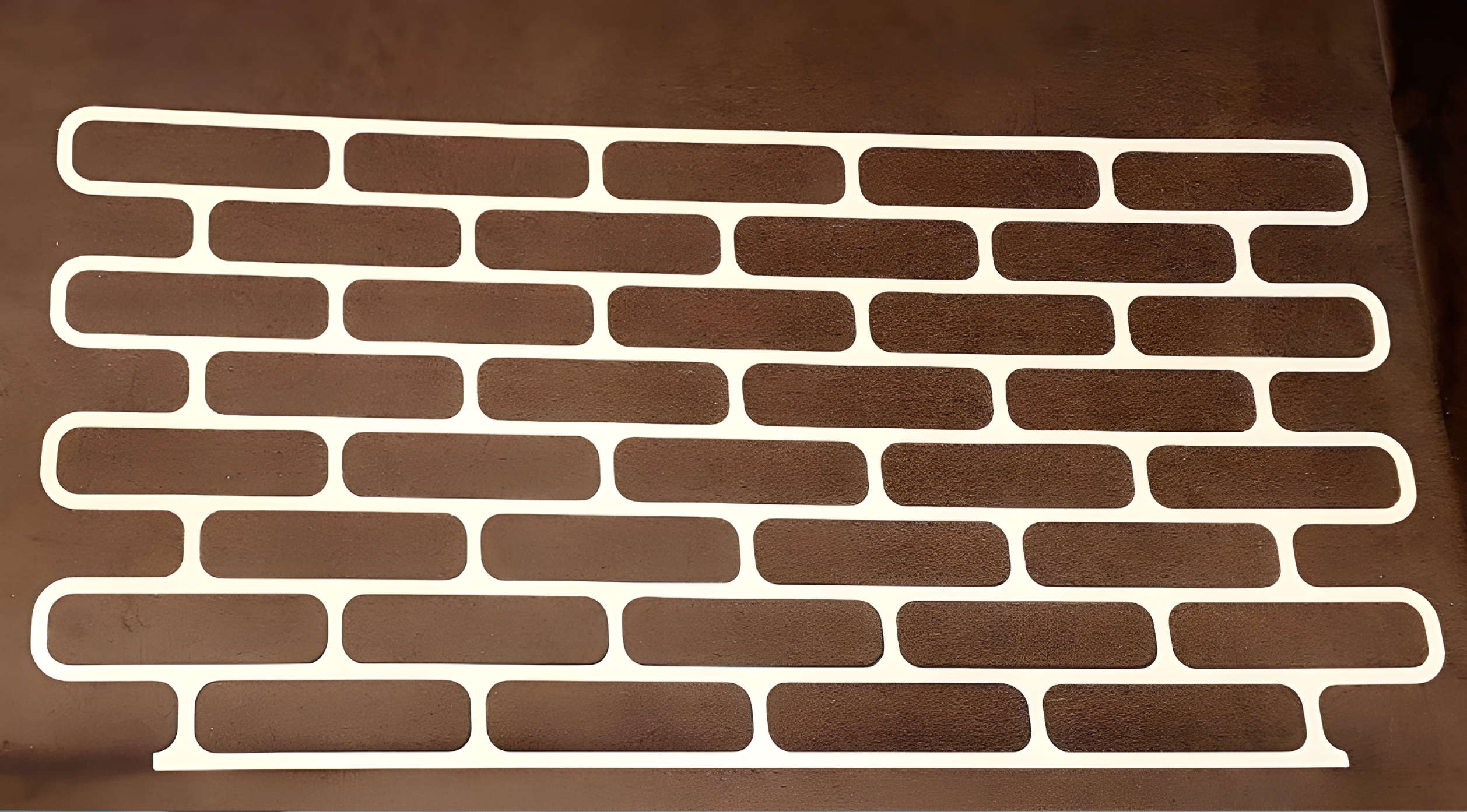 Комплект трафаретов для стен Dekorsten овальный кирпич 180х45 мм (803)