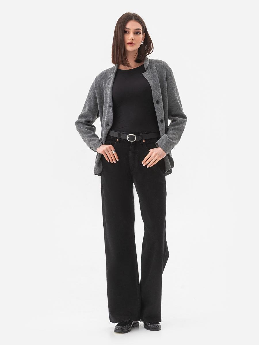 Пиджак легкий вязаный женский SVTR р. 42-50 Серый (596) - фото 8 Пиджак легкий вязаный женский SVTR р. 42-50 Серый (596) - фото 8