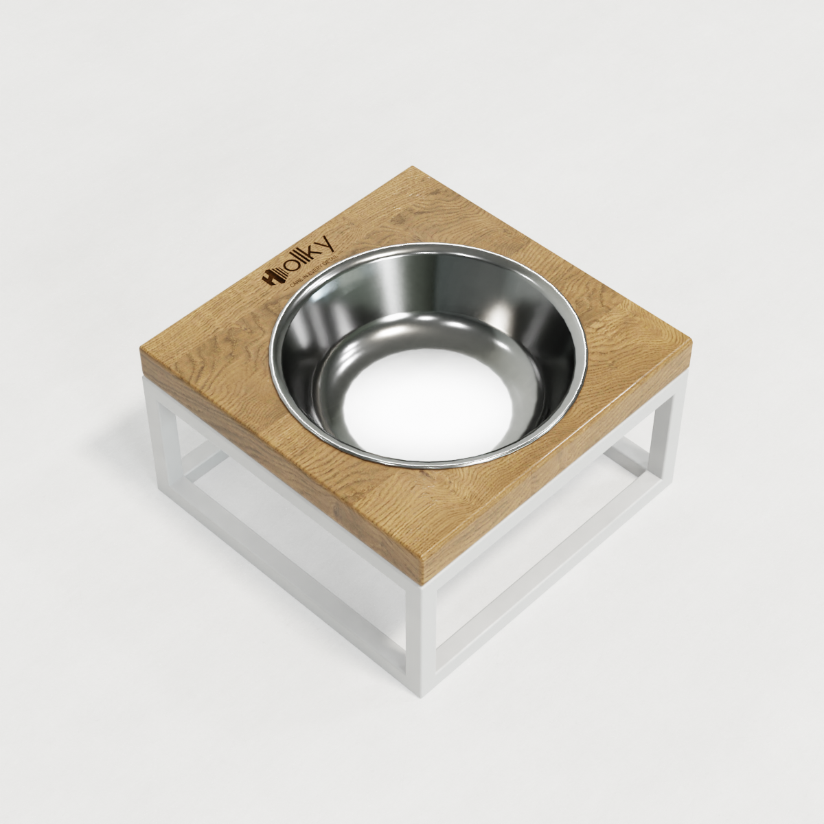 Миска на подставке для кошек и маленьких собак Hollky Base Solo S 0,45 л (S-18187-WHNT) - фото 3 Миска на подставке для кошек и маленьких собак Hollky Base Solo S 0,45 л (S-18187-WHNT) - фото 3