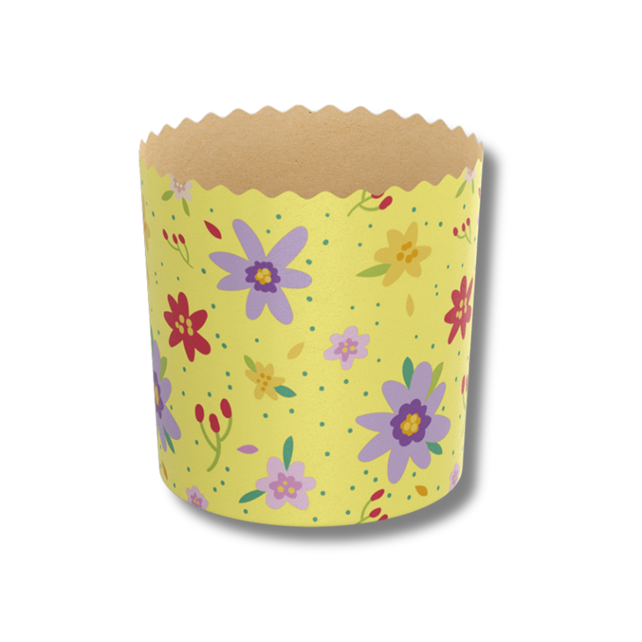 Форма для кулича Good Baking с цветами 50 шт. 90х85 мм Светло-коричневый (PS172) - фото 2
