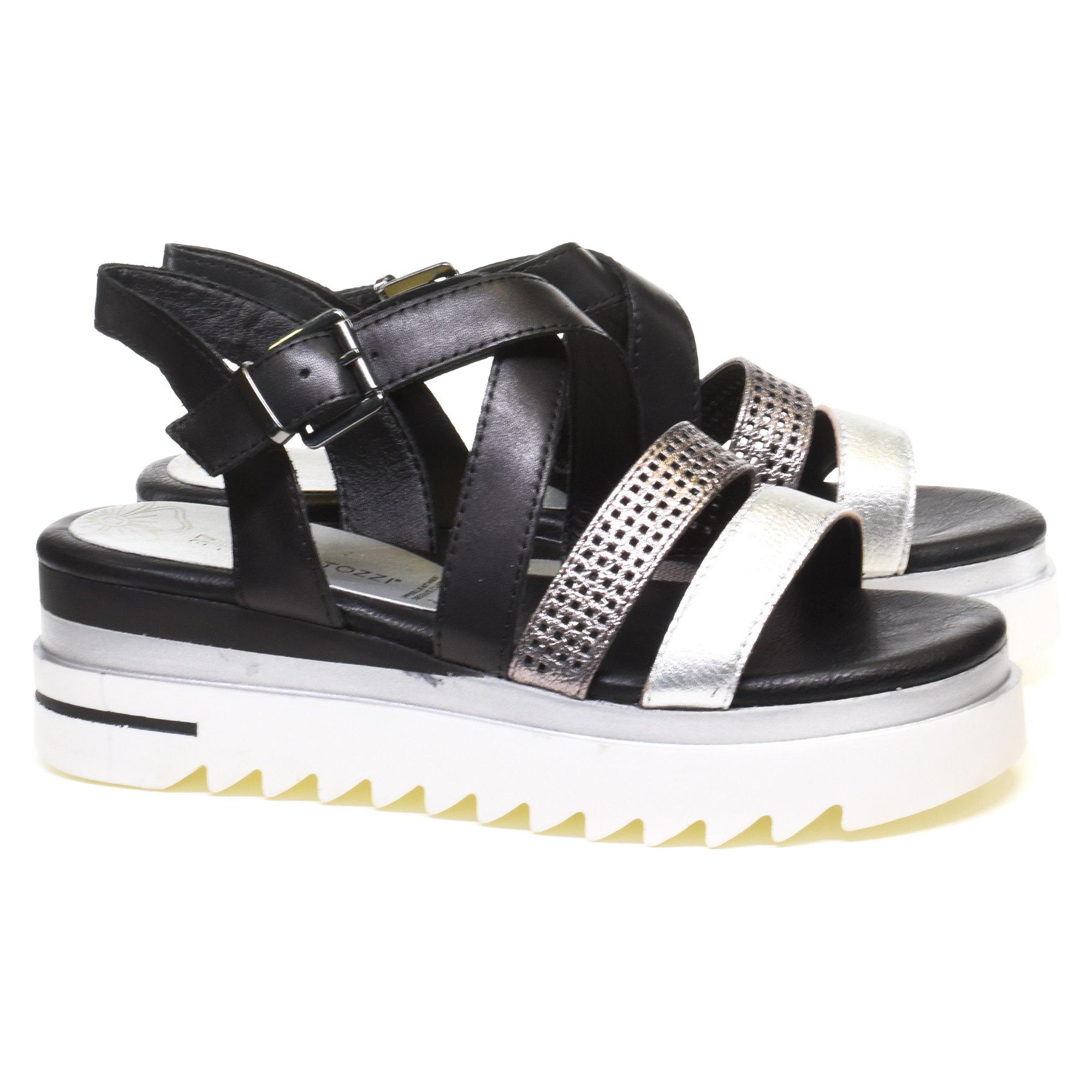 Сандалии женские Marco Tozzi р. 40 Черный/Серебряный (069916-40) - фото 4