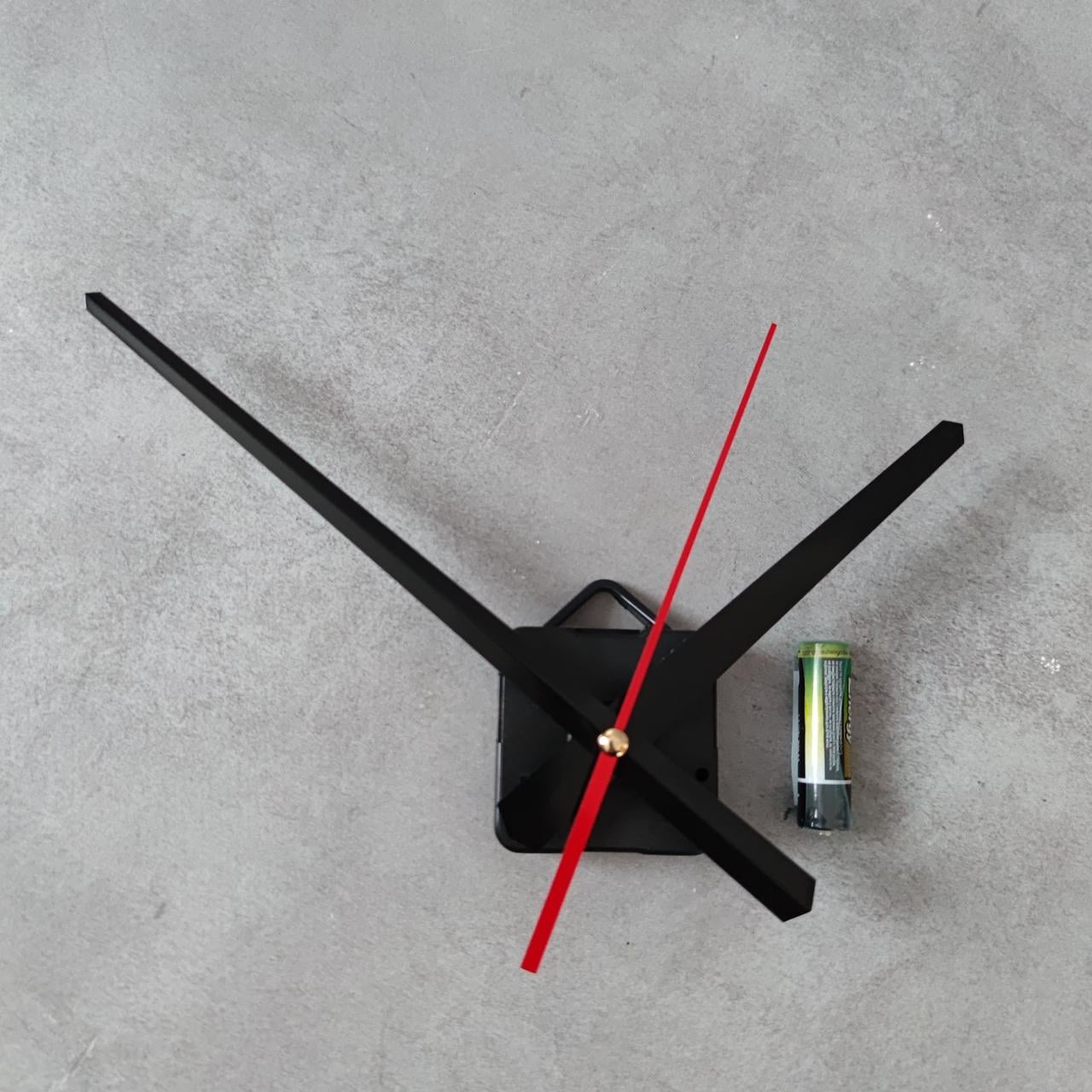 Механизм часовой для настенных часов с усиленными стрелками Черный (2096957812)