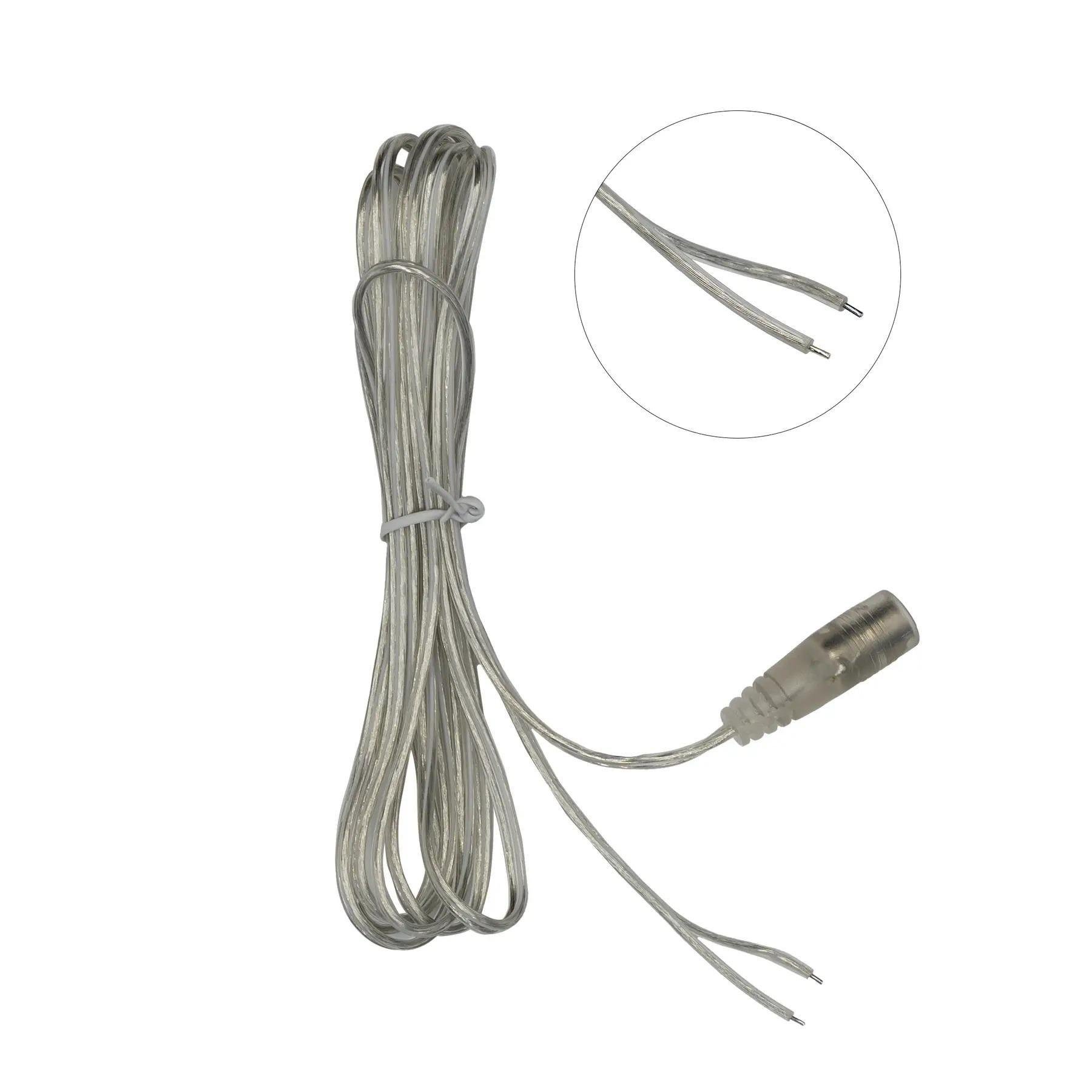 Провід Prolum прозорий з роз'ємом мама 2х0,5 мм/5,5х2,1/2 м (29822046) - фото 3 Провід Prolum прозорий з роз'ємом мама 2х0,5 мм/5,5х2,1/2 м (29822046) - фото 3