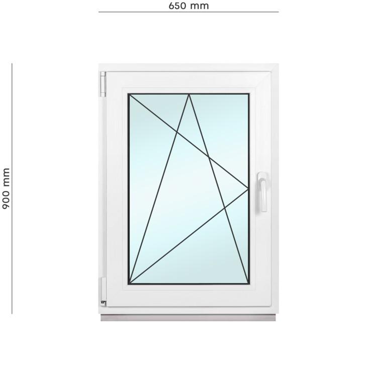 Окно металлопластиковое Framex поворотно-откидное с левым открытием 650х900 мм Белый - фото 2