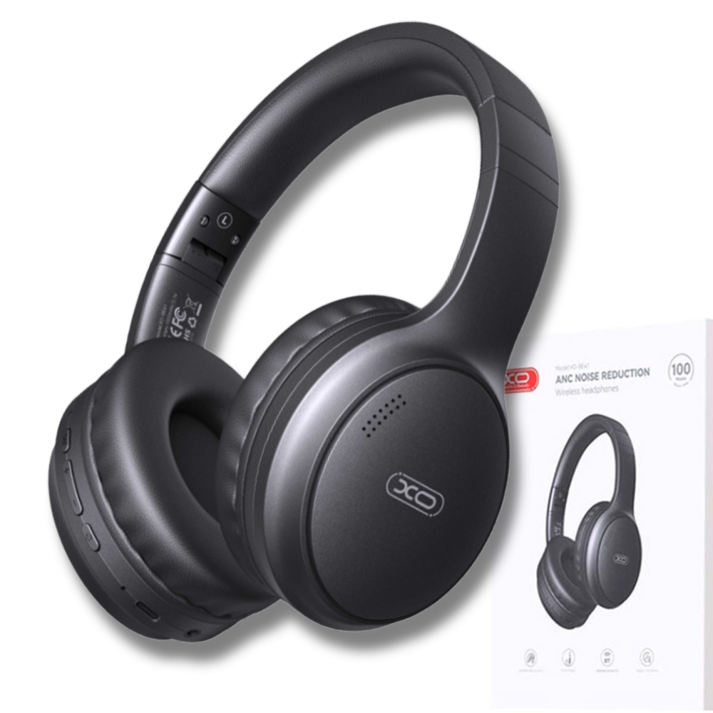 Навушники бездротові Xo Bluetooth 5.3 накладні з мікрофоном повнорозмірні Чорний (BE41)