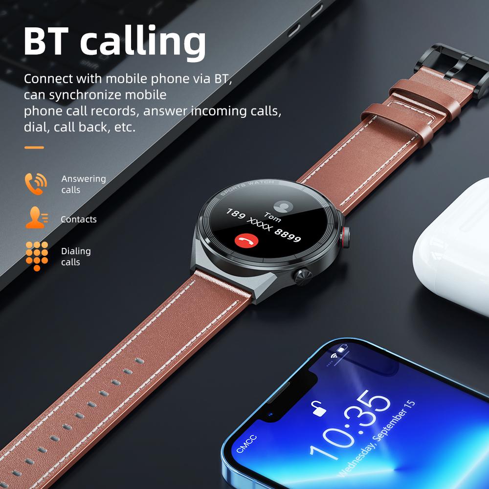 Смарт-часы Hoco Smart Watch Y11 Bluetooth IP68 1,3" функция ответа на звонок сенсорный экран Коричневый (76576576854) - фото 9