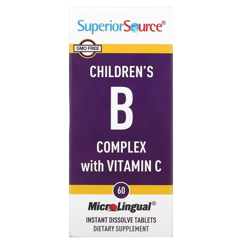 Комплекс витаминов группы B Superior Source Children's B Complex with Vitamin C 60 растворных табл. (SPS-90080)