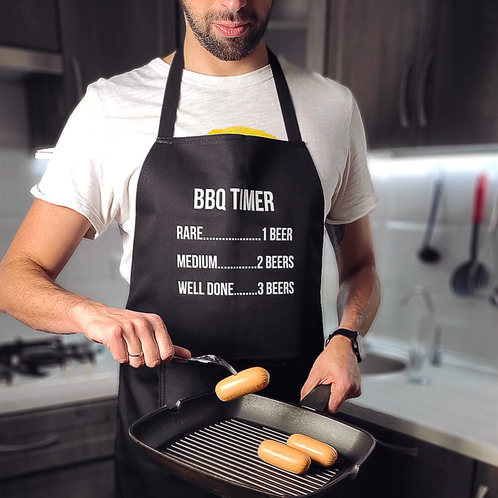 Фартук с надписью "BBQ timer" 75х51 см (FRT_19N006) - фото 2 Фартук с надписью "BBQ timer" 75х51 см (FRT_19N006) - фото 2