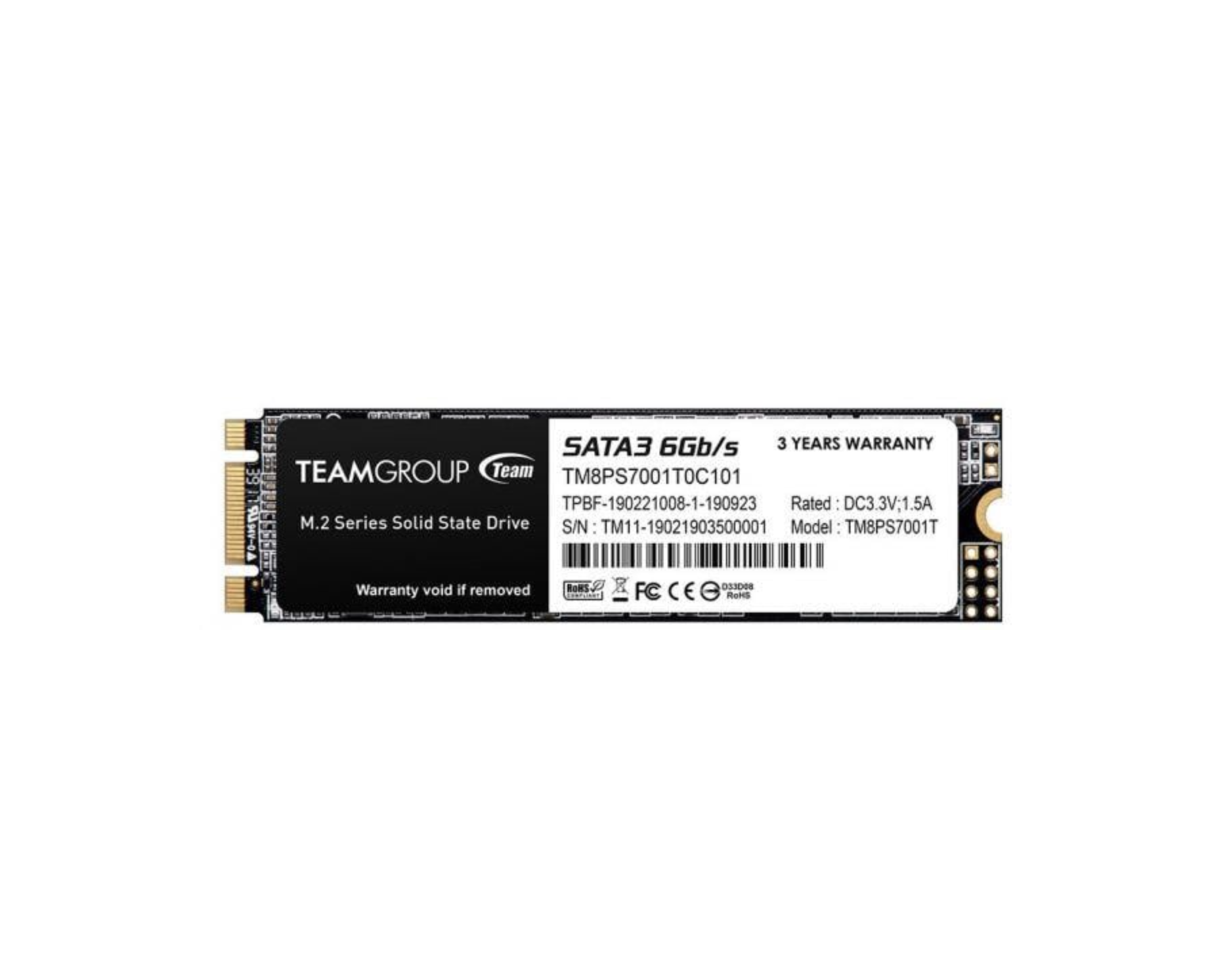 SSD-накопичувач Team MS30 1Tb SATA3 M.2 2280 TLC (TM8PS7001T0C101)
