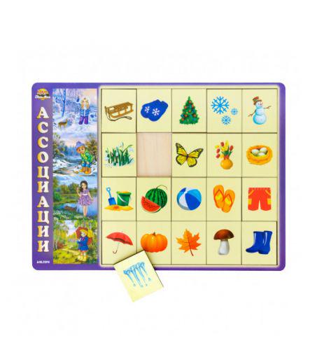 Пазл-игра деревянный Ассоциации Времена года 20 элементов (169255)