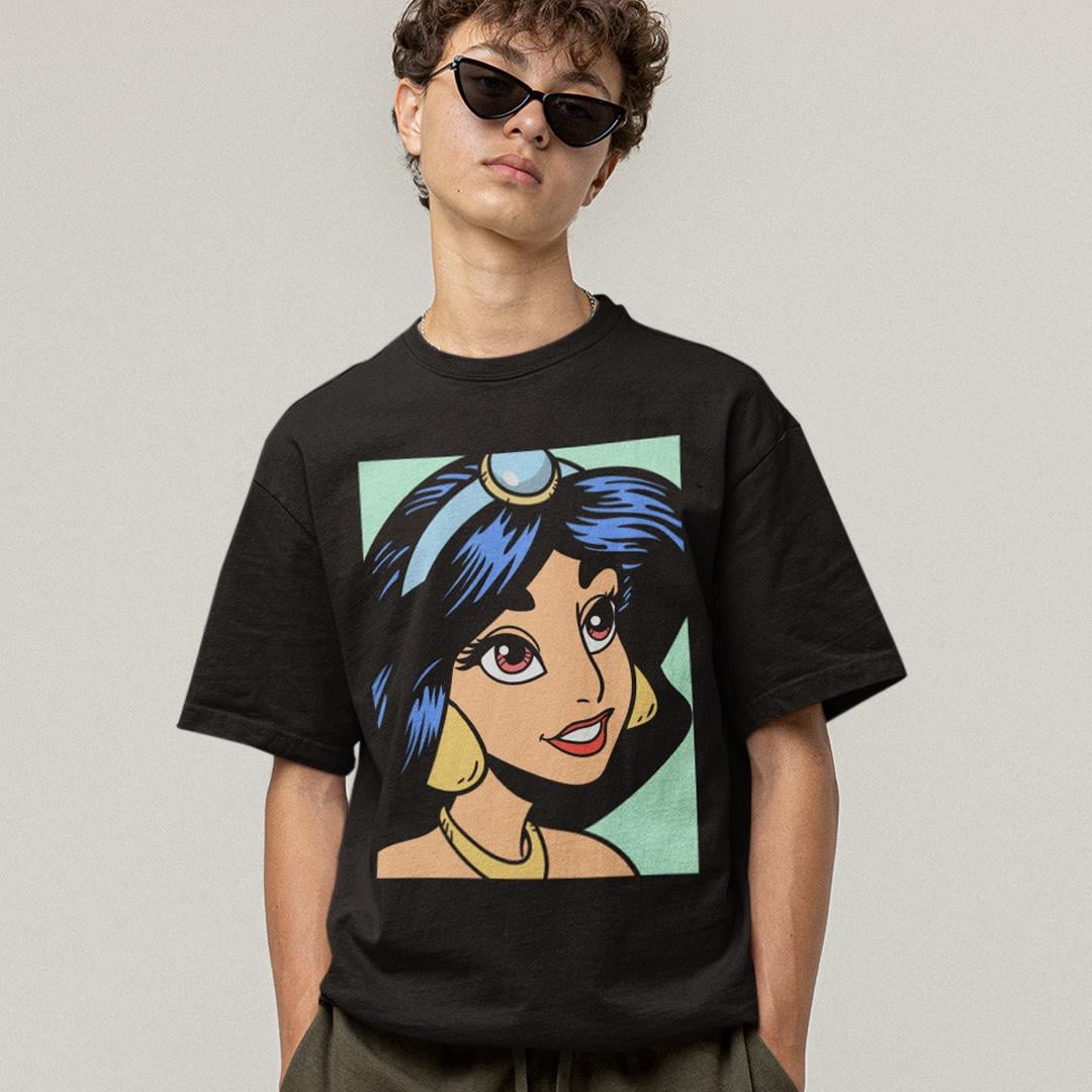Футболка унисекс Disney Princesses Jasmine L Черный (31931775)