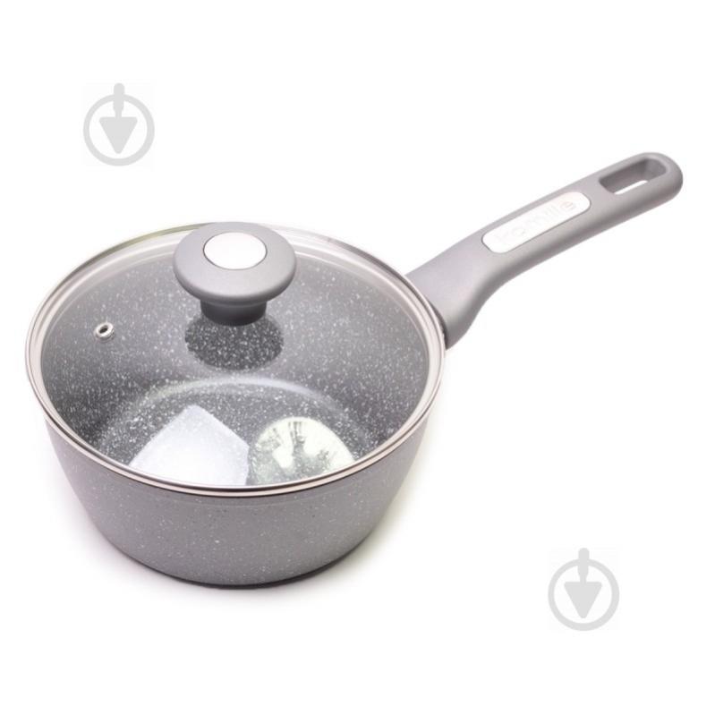 Ковш Kamille 4280 со стеклянной крышкой, антипригарное покрытие