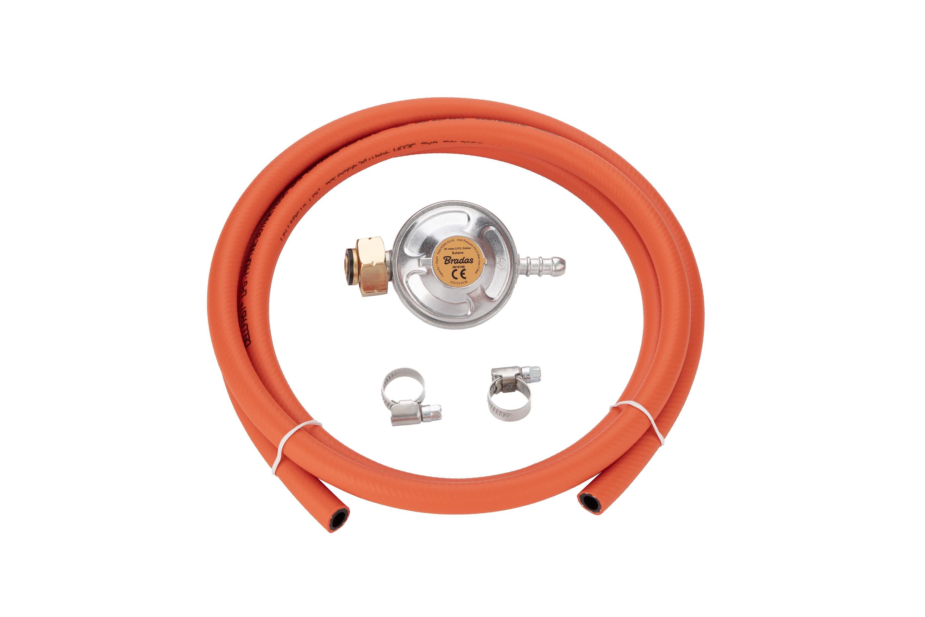 Комплект для подключения газового баллона Bradas редуктор/шланг (622307)