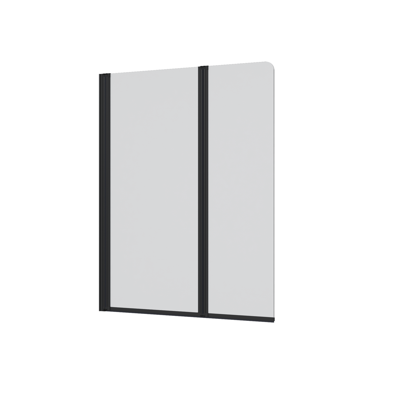 Шторка для ванны стеклянная AVKO Glass RDY19 матовая 60/40x140 см Black (2371516823_12ka_2)