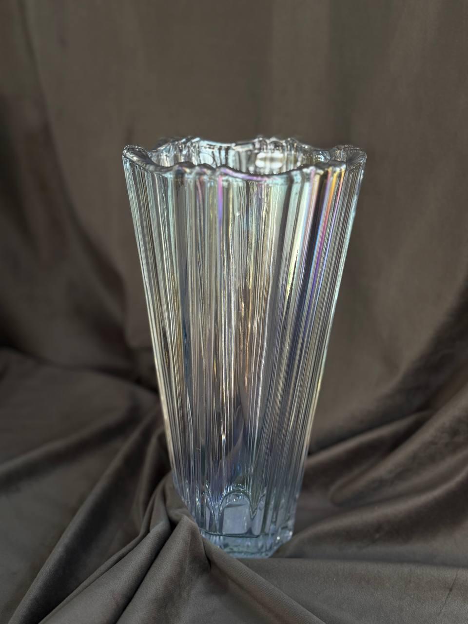 Ваза стеклянная для цветов Olens Мальва радужная 25 см Перламутровый (102-871) Ваза стеклянная для цветов Olens Мальва радужная 25 см Перламутровый (102-871)