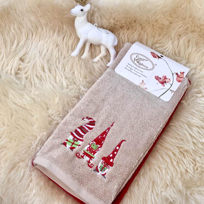 Рушник кухонний Новий рік 40x60 см Бежевий (88436)