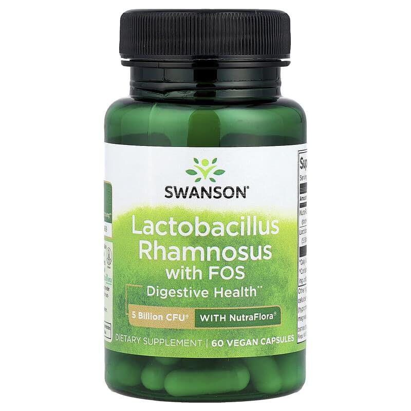 Лактобактерии рамнозуса Swanson Lactobacillus Rhamnosus with FOS 5 Billion CFU 60 кап.