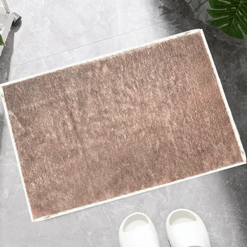 Коврик для ванны и душа Bathlux мягкий тканевый прорезиненный нескользящий Коричневый