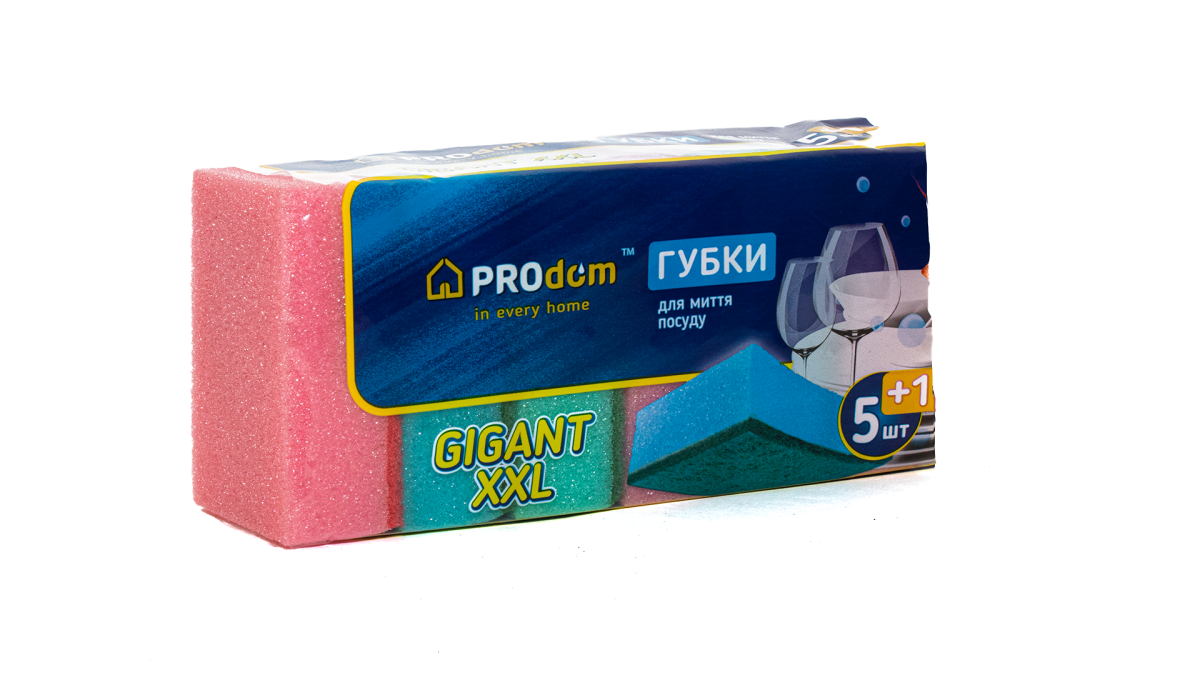Губка кухонная Гигант XXL 5+1 шт. (3002519306)