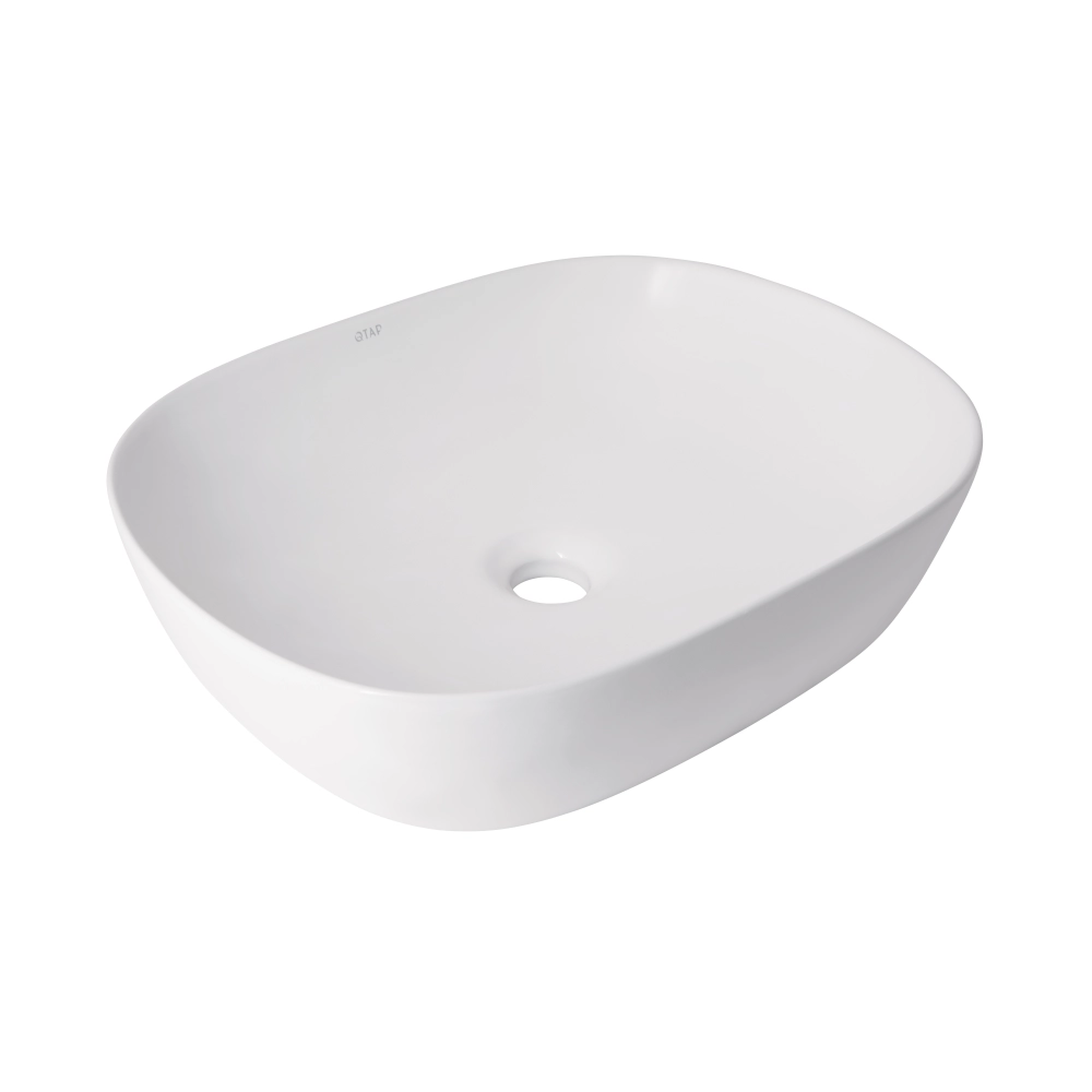 Раковина накладная Qtap Aquarius прямоугольная без донного клапана 470x380x120 мм Белый (SD00052912)