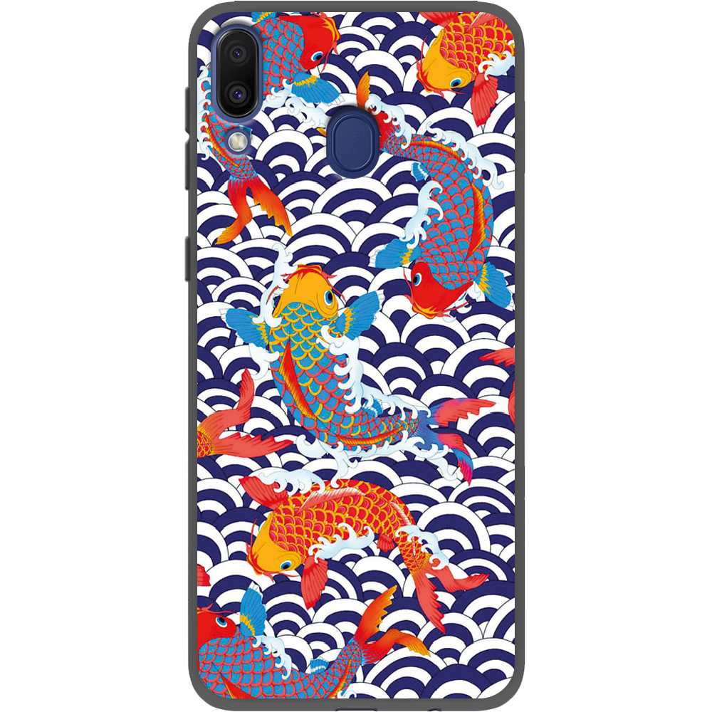 Чехол Boxface Samsung M205 Galaxy M20 Koi Fish Черный силикон (36205-up2477-36624)
