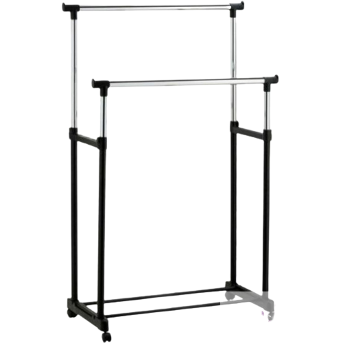 Телескопическая двойная стойка-вешалка Double Pole Clothes Horse для одежды высота 1,3м (53) - фото 2