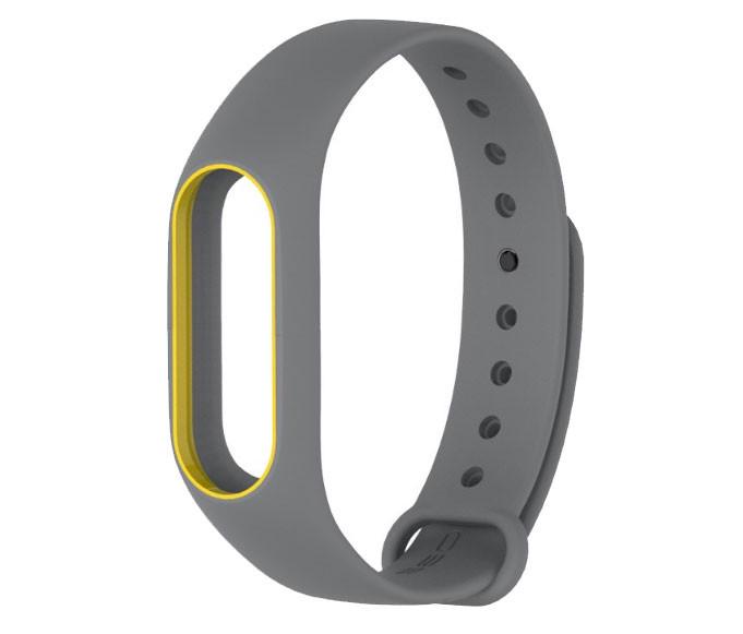 Силиконовый ремешок Primo для фитнес-браслета Xiaomi Mi Band 2 Grey/Yellow (452666024)
