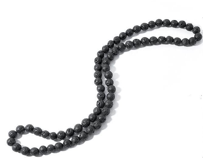 Намисто з лавового каменю р. 40 (19009)