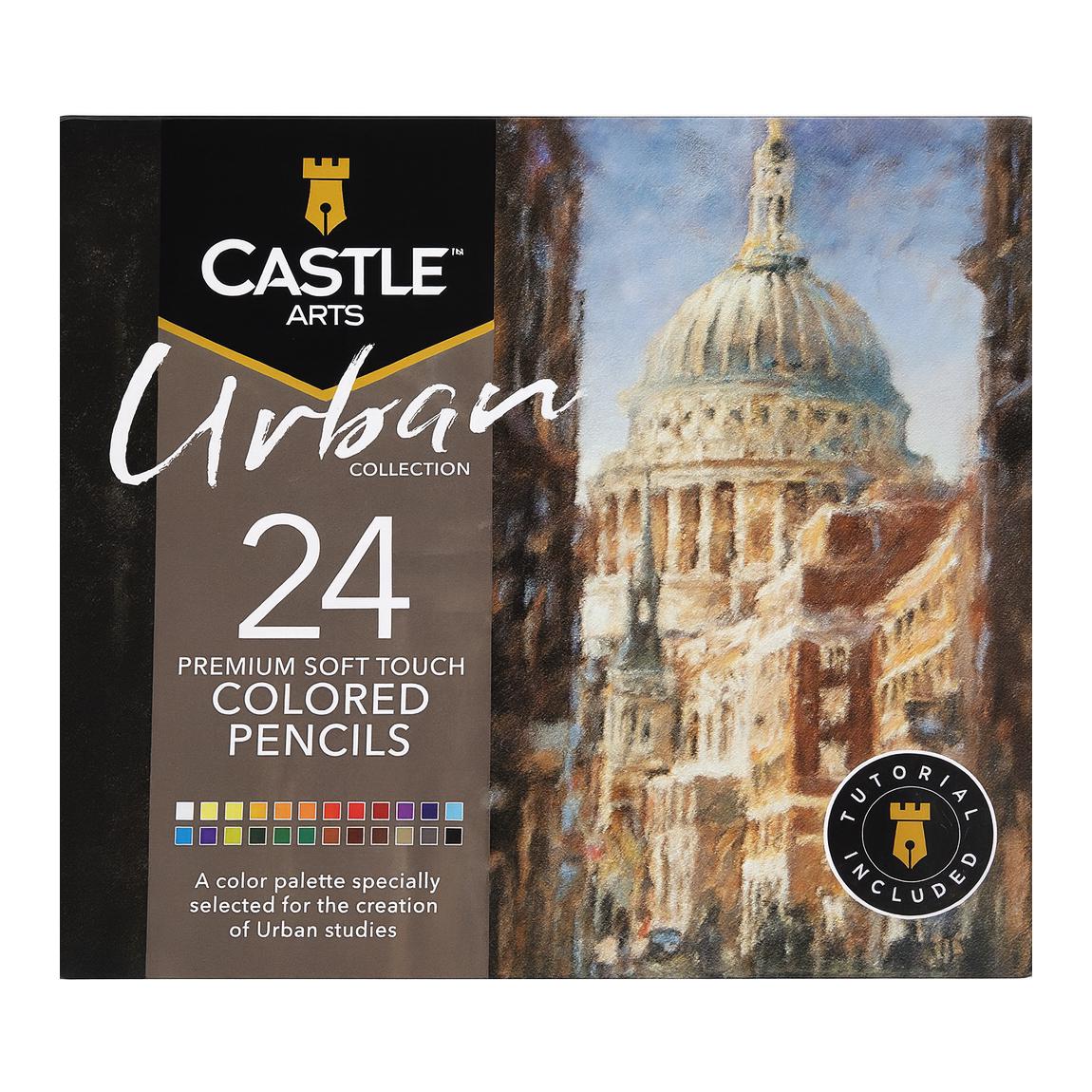 Набор карандашей CASTLE ARTS Urban Collection в металлической коробке 24 цвета (Castle Urban-24)