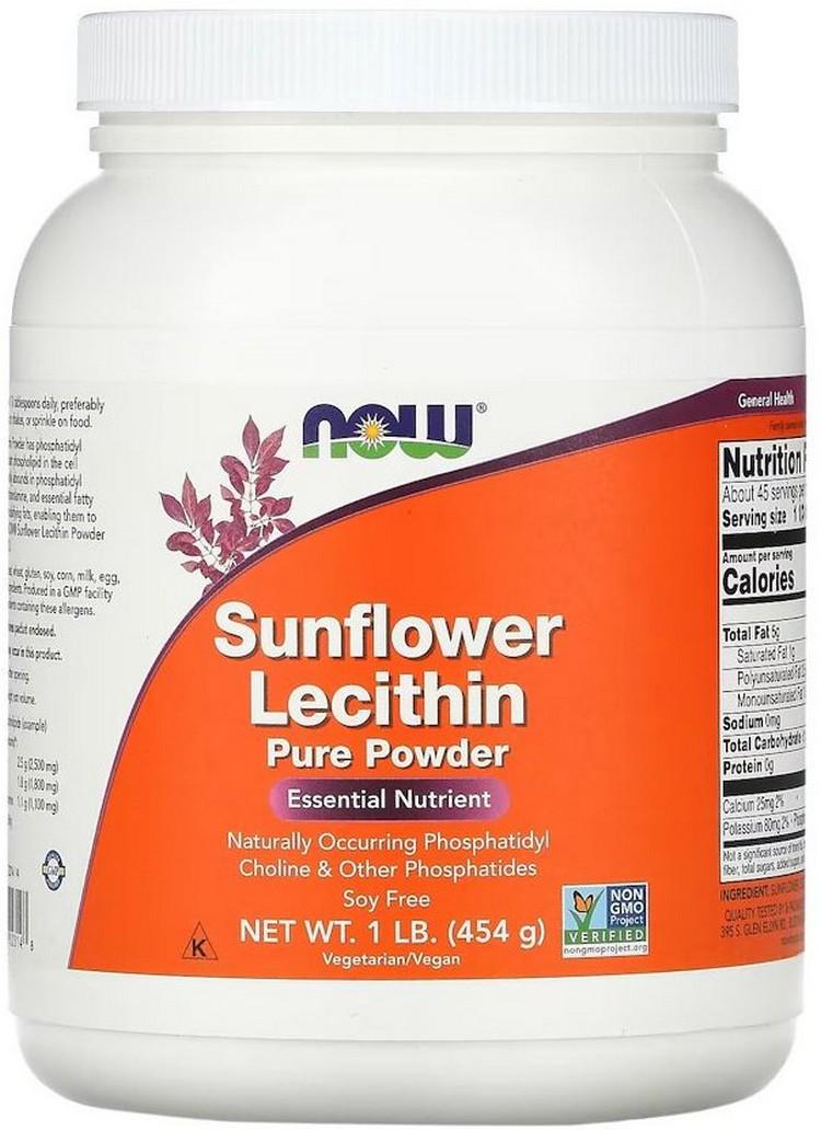Добавка натуральная Подсолнечный лецитин NOW Sunflower Lecithin Pure Powder 454 г