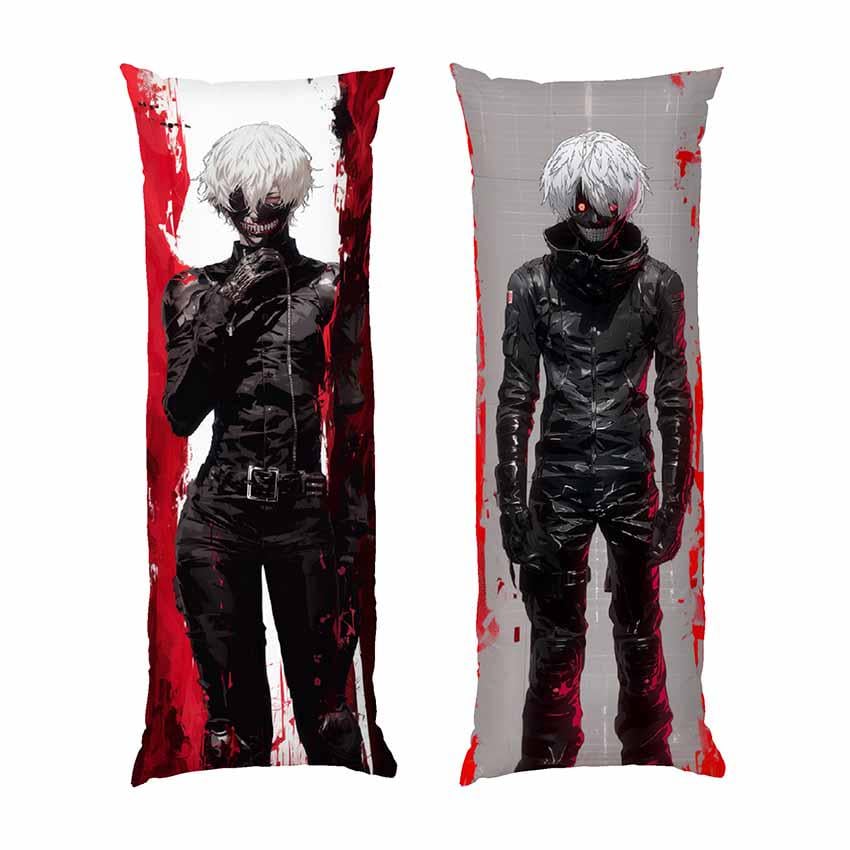 Подушка дакимакура Ken Kaneki Tokyo Ghoul Anime габардин 140х45 см (113146-2)